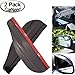 FEBRYTOLD 2 Pcs Smoked Black Mirror Rain Visor Smoke Guard, Rear View Side Mirror Rain Eyebrow, Carbon Fiber Rear View Mirror Visor Guard for Most Car, Truck and SUV