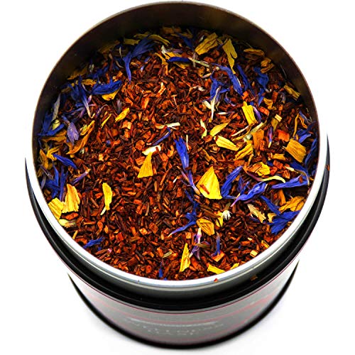 Hallingers Wellness Oase - Loser Roibusch-Tee/Rooibos mit Ananas, Kornblume & Sonnenblume (Dose) - Geschenkideen Weihnachten & Geschenke Adventskalender | Geburtstag Glückwunsch Genesung Danke Glückwü – Bild 5