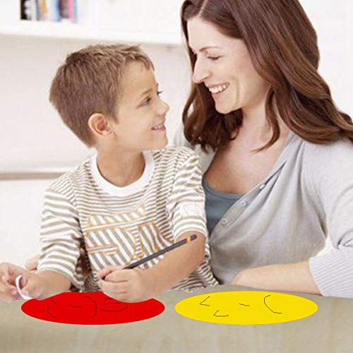 12 Pcs Colorful Dry Erase Circles White Board Marker Removable Vinyl Dot Wall Decal for Training School Teaching Progress, Family Message Board