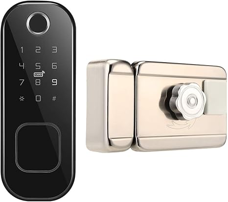 Amazon Co Jp スマートドアロック電子ロックタッチスクリーン付き5in 1キーレス指紋ドアロックは 5つのドア開放方法をサポートしますwifi App 生体認証 パスワード カード キー家族のアパート ホテル レストランに適しています 文房具 オフィス用品