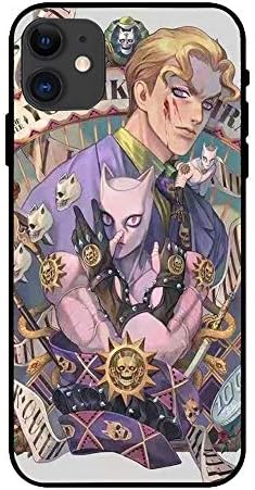LVJF Yoshikage Kira Killer Queen,jojo's Bizarre Adventure Iphone 11 6.1 Case Iphone 11 Pro5.8case Iphone 11 Pro Max 6.5 Case Tpu Anime Case-b