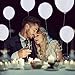 TECHSHARE LED Light Up Balloons White 40 Pack, Glow in The Dark Balloons for Wedding Birthday Party Supplies Decorations - Can be Filled with Helium, Air