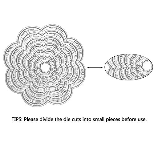 Die Cuts Cutting Dies Metal Square Rectangle Oval Flower Heart Triangle Embossing Stencils Template Mould for Card Scrapbooking and DIY Crafts 6 Set 36 PCS