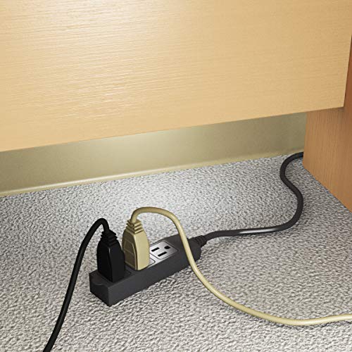 Stanley 31132 CordMax Office Grounded Low Profile 3Outlet Indoor Extension Cord, 15Feet, Black