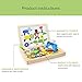 Siwo Wooden Magnetic Puzzles, Cartoon Animals Design Magnetic Art Easel for Education Learning Toys