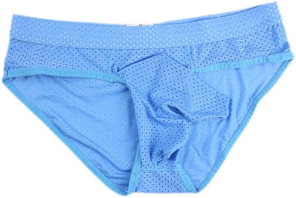 Mens Underwear Breathabl Hole Long Separate Pouch Boxer Breifs Undies