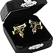 Men's Hip Hop Iced Out Medium Square Flat Screen Block Screw Back Stud Earring