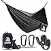 Covacure Camping Hammock - Hold Up to 772lbs Portable Double Hammocks with Mosquito Net For Backpacking, Camping, Travel, Beach, Yard.
