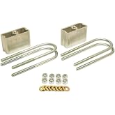 Belltech Leaf Spring Block Kit, 3 in Lowering, Hardware/U-Bolts, Aluminum, Natural, 2-1/2 or 3 in Wide Leaf Springs, Kit