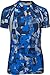 Under Armour Boys' HeatGear Armour Up Printed Fitted Short Sleeve Shirt, Ultra Blue (907)/Yuzu Orange, Youth Small