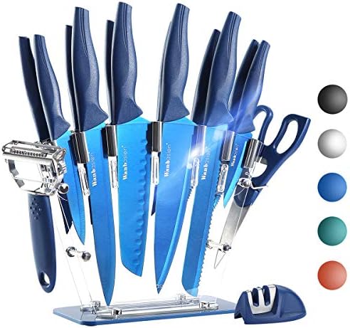 Wanbasion 16 Pieces Kitchen Knife Set 