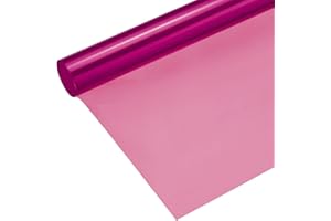 MECCANIXITY Gel Color Filter Paper PVC Film 40x50cm Pink for Photo Studio Red Head Light