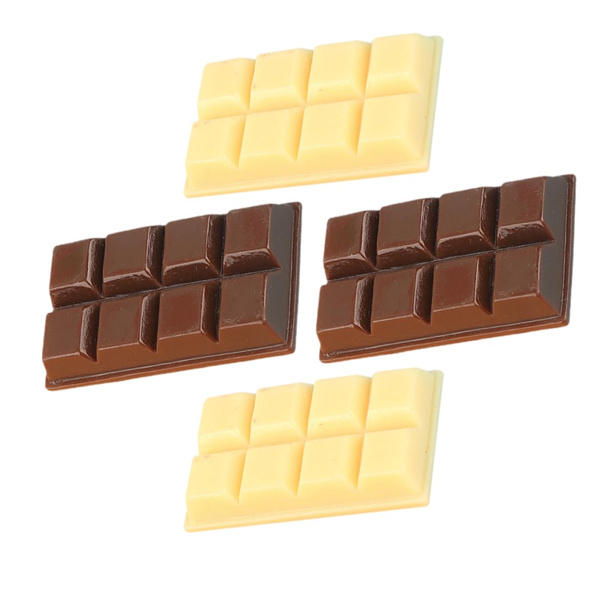 BESTonZON Faux Chocolate Props 4Pcs Realistic Simulated Chocolate Models for Dollhouse Play Food Party Decoration Candy Display