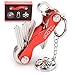 Compact Key Holder for Women by DNG Key (2–28 Keys, Red) | Slick Key Organizer + Keychain Ring, Sturdy Carabiner, Loop Piece, Expansion Pack + eBook with Tips on Keeping Your Home Safe and Organized