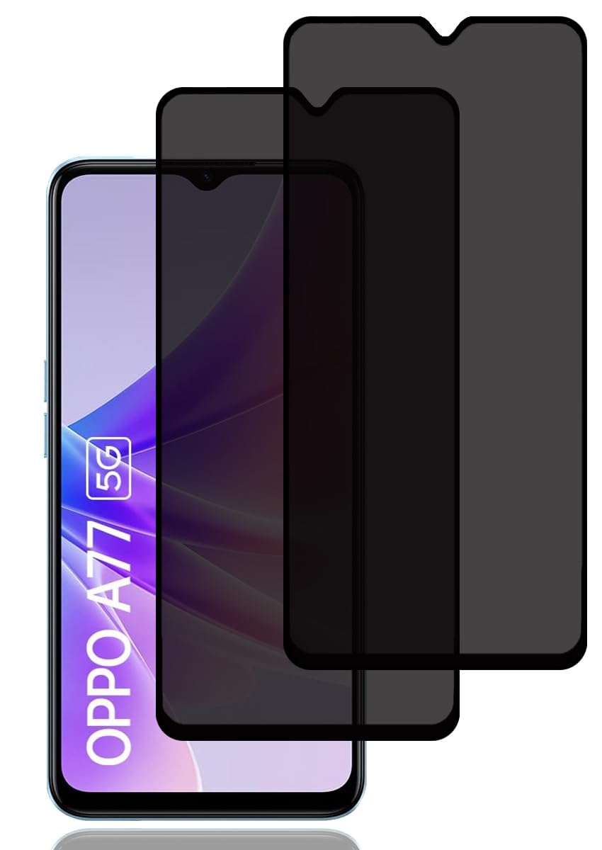 Privacy Screen Protector for Oppo A77 5G/Oppo A57 5G/Oppo A57s [2 Pack],Anti-Spy Tempered Glass Film,9H Hardness, Anti Scratch,Anti Fingerprint,Anti-Spy Screen Protector for Oppo A77 5G/A57 5G/A57s