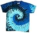 Tie Dyes Men's Tie Dyed Performance Short Sleeve T-Shirt H1000 Swirl-Blue Ocean-Small