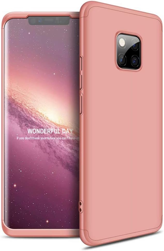 JINCHANGWU compatible with Case Cover for Huawei mate 20 pro Case+No include screen protector Hard PC 360 Degree protection Ultra-Thin Lightweight Anti-Scratch Case Rose gold