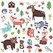 Woodland Animals Decorative Peel & Stick Wall Art Sticker Decals for Kids Room or Nursery
