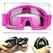 GLX Youth & Kids Motocross/ATV/Dirt Bike 3-pc Gear Combo Set - Helmet, Gloves & Goggles - DOT Certified (Large, Graffiti Pink & White)