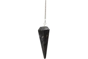SAJTOX Natural Crystal Pendulum for Divination – Dowsing Pendulum with Chain & Crystal Ball for Reiki Healing, Chakra Balancing, and Spiritual Energy Work