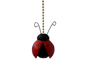 CLEMENTINE DESIGNS Ladybug Beetle Nursery Porch Decor Ceiling Fan Light Pull chain