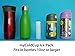 myColdCup Reusable Ice Stick - Refreezable - Distilled Water Inside - BPA-Free (Set of 6)