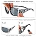 LVIOE Wrap Around Style Polarized Sunglasses to Wear Over Regular Prescription Glasses with UV 400 Protection for Men & Women Activities (Grey Frame Grey Lens fit over glasses)