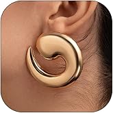 Statement Earrings for Women Spiral Earring Large Swirl Earrings Gold Chunky Earring Geometric Trendy Statement Jewelry for Women