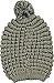 Tahari Chunky Popcorn Knit Beanie Hat With Pom Pom Grey/Blue