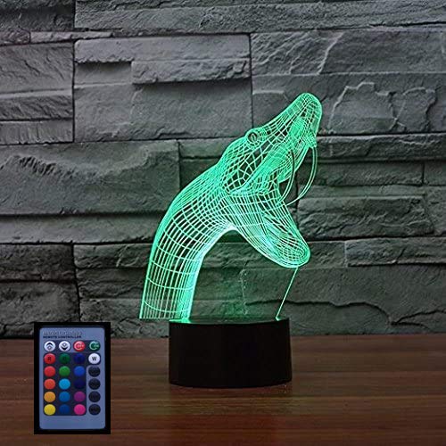 HPBN8 Ltd 3D Creative Snake Night Light Lamp 7/16 Color Change LED Lamp USB Powered Remote Control Valentines Decor Birthday Room Decoration