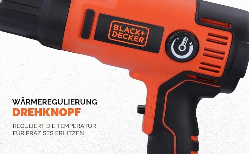 2.000W Heissluftgerät KX2200K (mit 2-stufigem Sicherheitsschalter, stufenlose Temperatureinstellung, Abschaltautomatik, inkl. 8-teiliges Zubehör)