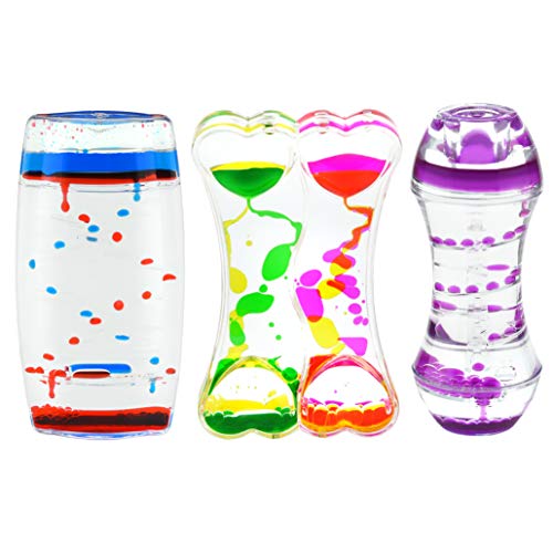 Playlearn Variety Pack Sensory Liquid Timer - Motion Bubbler - Fidget Toys