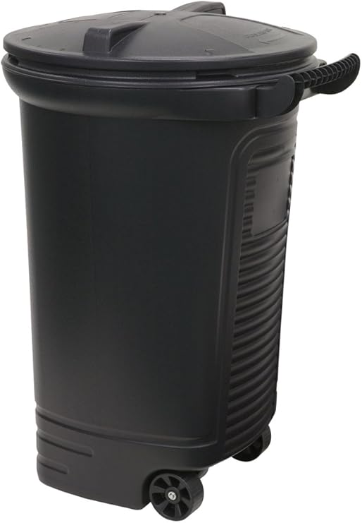 United Solutions TB0052 Fourty Five Gallon/170.3 Liter Black Trash Can