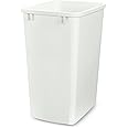Rev-A-Shelf 35 Quart Kitchen Sink Garbage Can for Base Kitchen and Bathroom Cabinet, Replacement Plastic Trash Bin for Laundry Rooms, White, RV-35-52