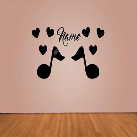 60Cm X 30Cm Notas Musicales Con Amor Pegatinas De Pared Calcomanías De