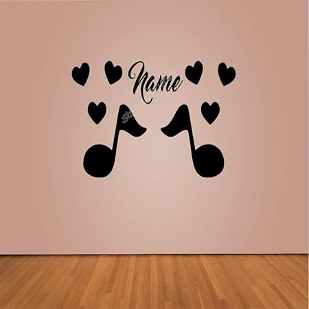 60Cm X 30Cm Notas Musicales Con Amor Pegatinas De Pared Calcomanías De
