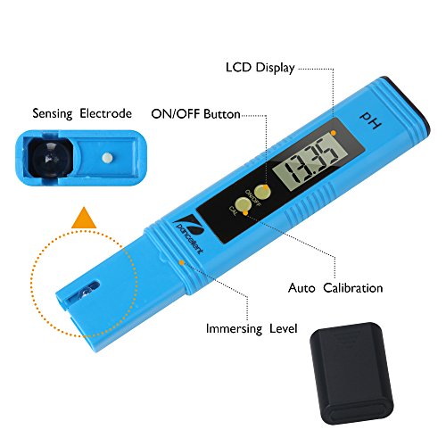 Water Quality Test Meter Pancellent TDS PH EC Temperature 4 in 1 Kit (Blue)