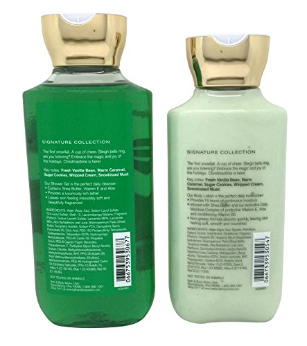Bath & Body Works Vanilla Bean Noel Gift Set Bundle of Shower Gel and Body Lotion