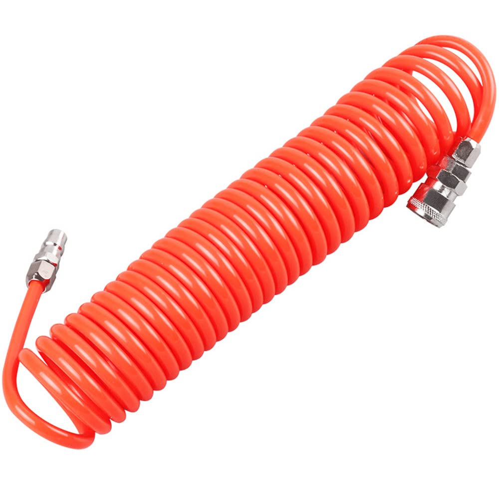 Tiardey 8mm5mm Recoil Hose, Elastic PU Air Compressor Hose for Cleaning Dedusting