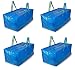 House Goody's Zippered Extra Large super strong Reusable Grocery,Shopping, Moving,Garment Laundry Storage Bags, Compatible with IKEA Frakta Hand Cart. Max. load: 55LB. 20 Gallon. 4-Pack primary