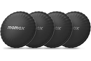 MOMAX Item Finder, Lost Key Finder Works with Apple Find My(iOS Only), Finder with APP, Sound Location, 1 Year Replaceable Battery, Key Locator for Luggage, Suitcase, Wallet