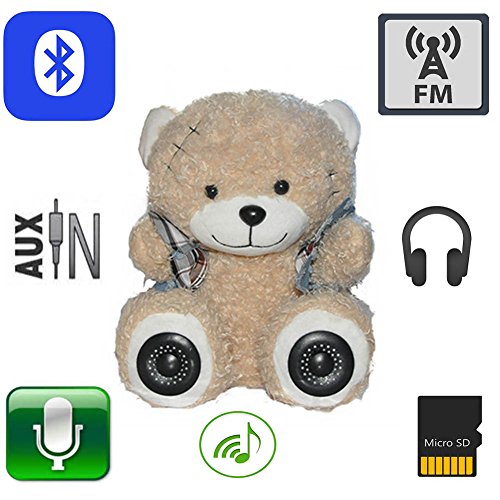 11.8” Multifunction Monkey Plush Toy Bluetooth Wireless Micro Sd Memory Card Stereo Speaker w/ Fm Radio Microphone Rechargeable Battery (Gift Retail Package) Turquoise