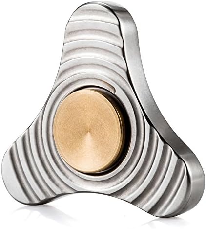 Titanium Tri-Spinner with Replaceable Stainless Steel Ceramic Hybrid Bearing - Average 3 Minutes Spinning Time - EDC Focus Toy To Relieve Anxiety, Stress and Boredom