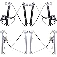 Brock Replacement Set of 4 Front & Rear Power Window Regulators & Motors Compatible with 00-06 Chevy Silverado/ 03-06 Cadillac Escalade/ 01-06 GMC Sierra/ 00-06 GMC Yukon XL/ 01-06 Chevy Suburban
