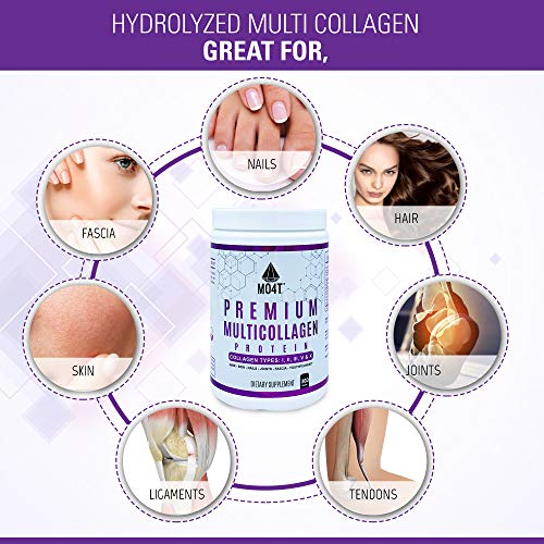 MO4T Premium Multi Collagen Powder Type 1,2,3,5,10 SugarFree, Keto