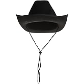 Holibanna Party Cowboy Hat Western Straw Hats Pink Cap Halloween Costumes for Men Black Hats for Men Country Hats Black Cowgirl Hat Western Wool Hat Has Man Hemming Chinstrap Cloth, 18 Years
