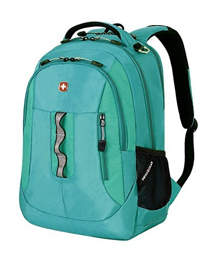 Swiss Gear SA5965 Laptop Computer Tablet Notebook Backpack - for School, Travel, Carry On Luggage, Women, Men, Student, Professional Use - Teal, 19 Inches