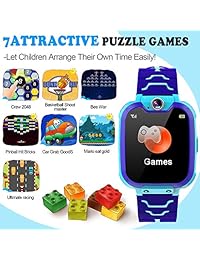 Reloj inteligente con tarjeta SIM de 1.5 in para niños, con cámara de música, alarma de llamada, reloj de pulsera, juguetes de aprendizaje electrónico, regalo de cumpleaños para niños y niñas