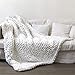 Aixingyun Chunky Knit Blanket Merino Wool Yarn Handmade Knitted Blanket Super Soft Bulky Knit Throw Blanket Home Decor Couch Bed Sofa Pet Chair Mat Rug (White, 32 x 32 inches)
