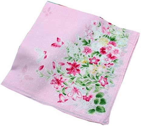 Lovely Item Women's Chic Gift Cotton Flower Pocket Squares Towel Handkerchief